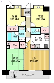 仲介手数料無料ライオンズマンション一之江吾番館306号（東京都江戸川区松江7-14-20／売買・マンション）の写真